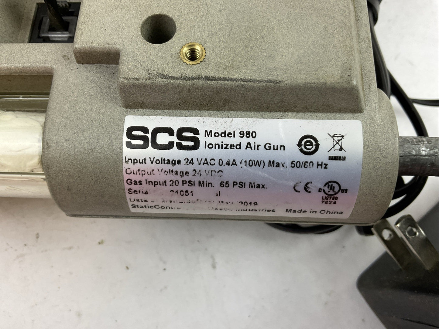SCS MODEL 980 IONIZED AIR GUN