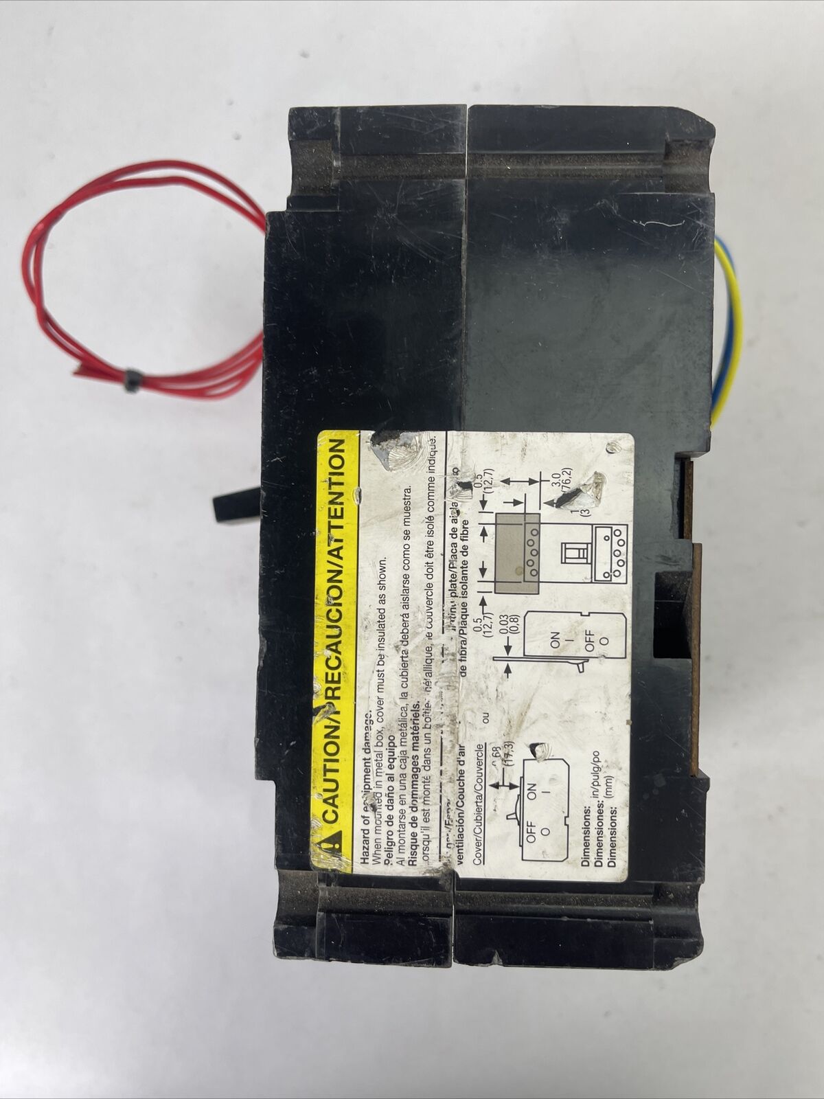 SQUARE D FHP361001253 CIRCUIT BREAKER 100AMP 600VAC 250VDC 3POLE