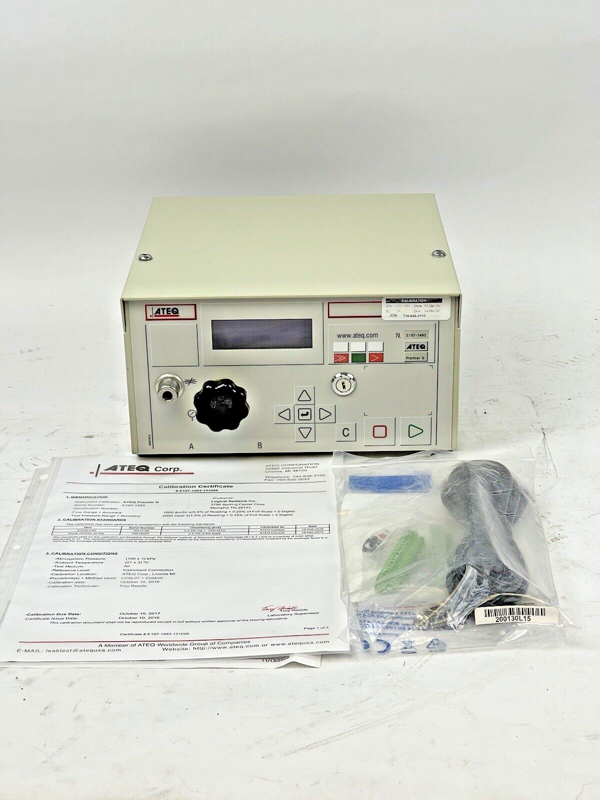 ATEQ - PREMIER G – 9530118G - COMPACT LEAK DETECTOR/ CONTINUOUS FLOW DETECTOR