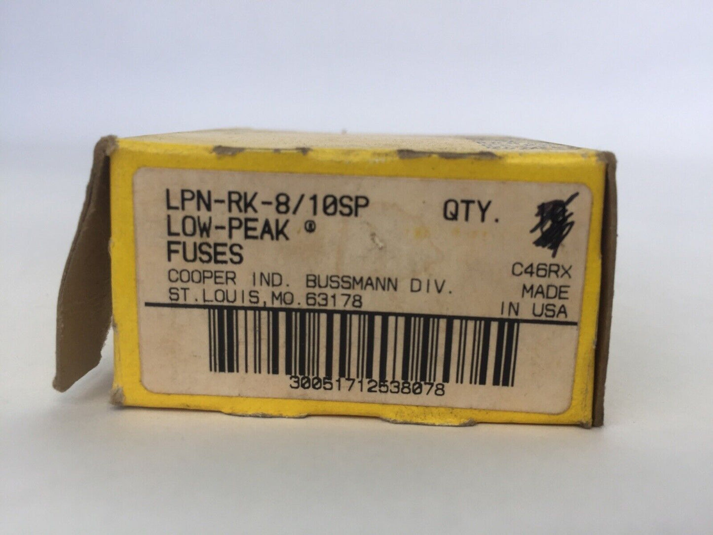 LOW-PEAK LPN-RK-8/10SP DUAL ELEMENT TIME-DELAY FUSE 8/10A 250VAC (BOX OF 10)