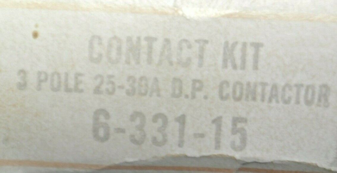 CUTLER-HAMMER 6-331-15 CONTACT KIT / 3 POLE / 25-30A / NEW SURPLUS