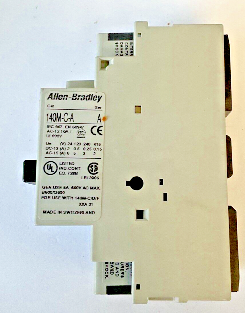 ALLEN BRADLEY 140M-C2E-B25 SER.B MOTOR PROTECTOR W/140-C-A AUX CONTACT SER.A
