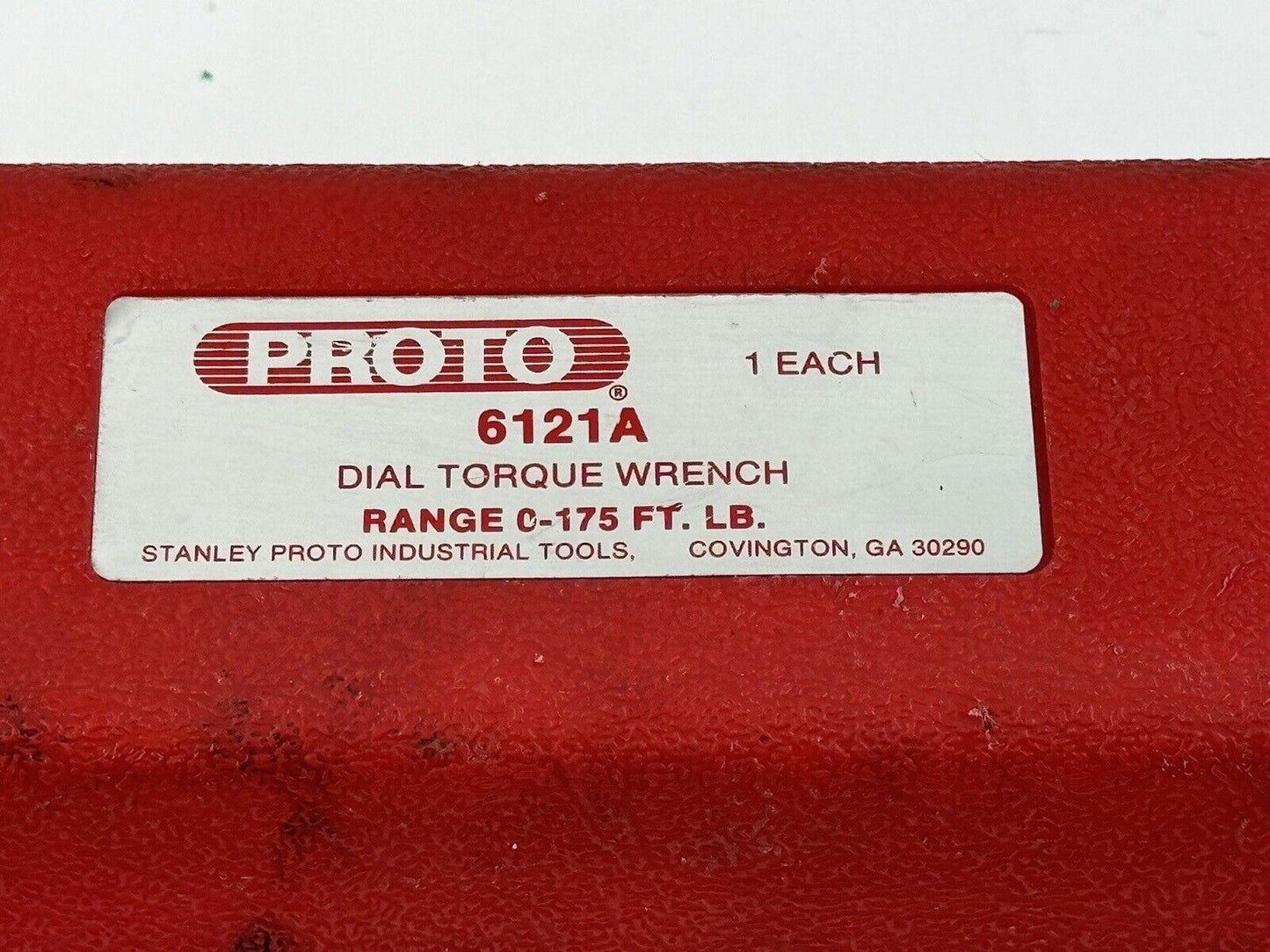 PROTO - 6121A - 35 to 175 ft-lb/5 to 24 m-kg DIAL TORQUE WRENCH 1/2" DRIVE