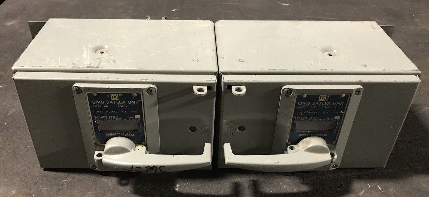 Square D QMB-3206-T Saflex Unit 60 amp, 3-pole, 240 VAC QMB3206T twin