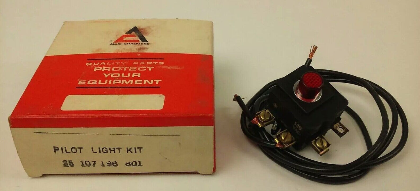 ALLIS CHALMERS 25107198801, PILOT LIGHT, 600VAC, NEW SURPLUS, MISSING HARDWARE