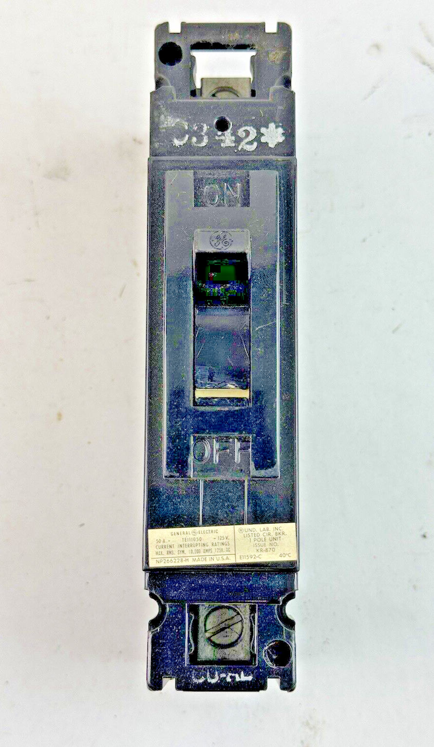 GE - TE111050WL - CIRCUIT BREAKER - 1 POLE, 125 V AC/DC, 50 A - NEW