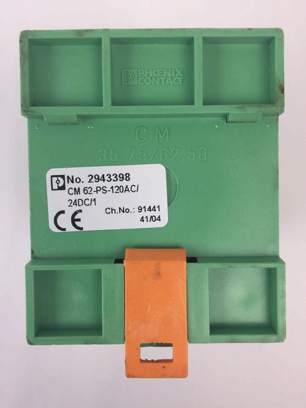PHOENIX CONTACT CM 62-PS-120AC/24DC/1 POWER SUPPLY IN 120VAC OUT 24VDC