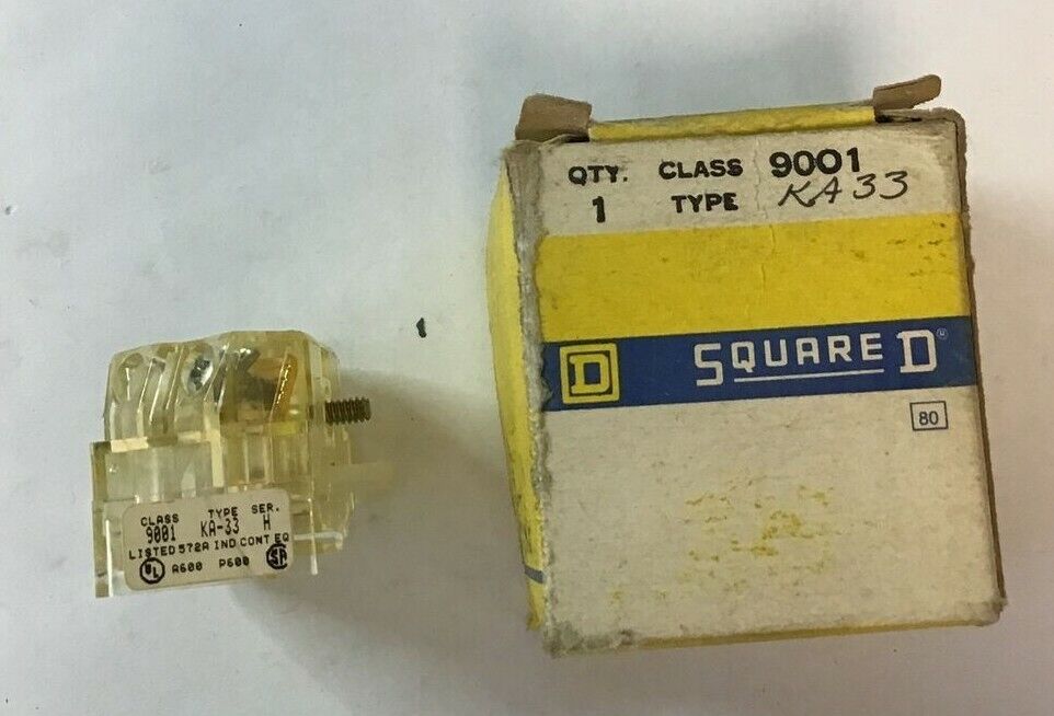 SQUARE D 9001 KA33 CONTACT BLOCK SER.H