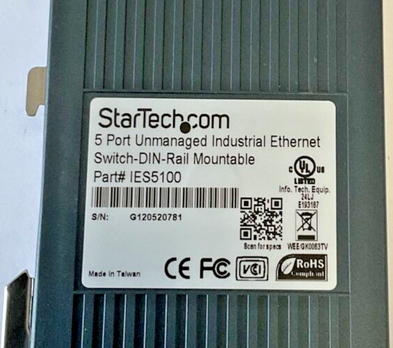 STARTECH IES5100 ETHERNET SWITCH 5PORT