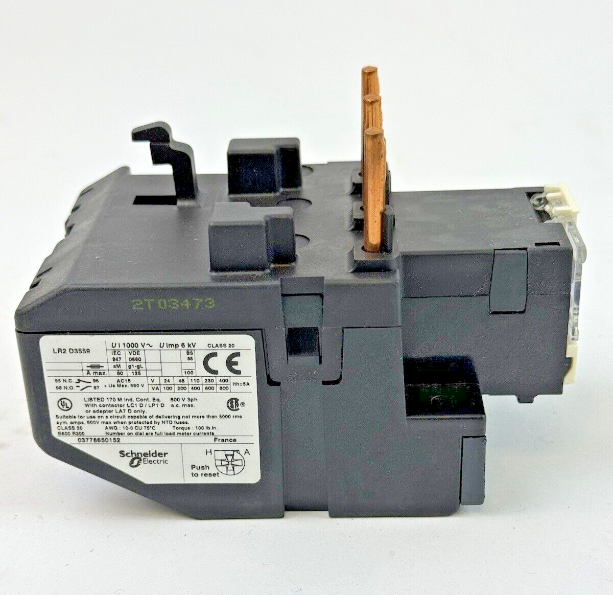 TELEMECANIQUE / SQUARE D - LR2D3559 - THERM OVERLOAD RELAY - 3POLE/600VAC/48-65A
