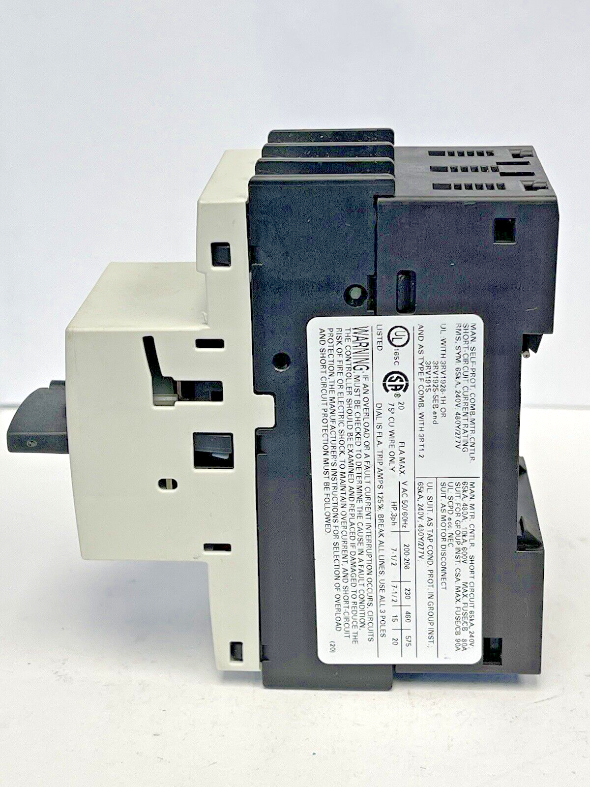 SIEMENS - 3RV1021-4BA15 - CIRCUIT BREAKER / MOTOR PROTECTOR