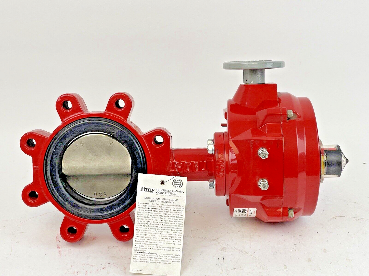 BRAY - 70-0061-113D0-536/A ACTUATOR/ 20-0400-92801 (561) - 4" BUTTERFLY VALVE