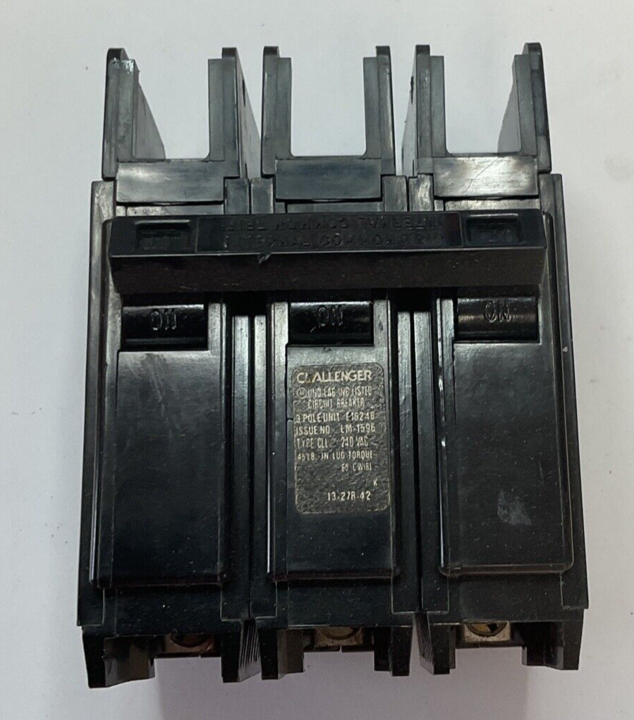CHALLENGER C330 CIRCUIT BREAKER 3POLE 30A 240VAC TYPE CLL
