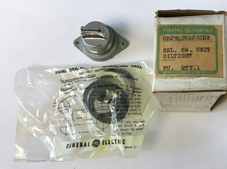 GENERAL ELECTRIC CR2940US202DS SELECTOR SWITCH