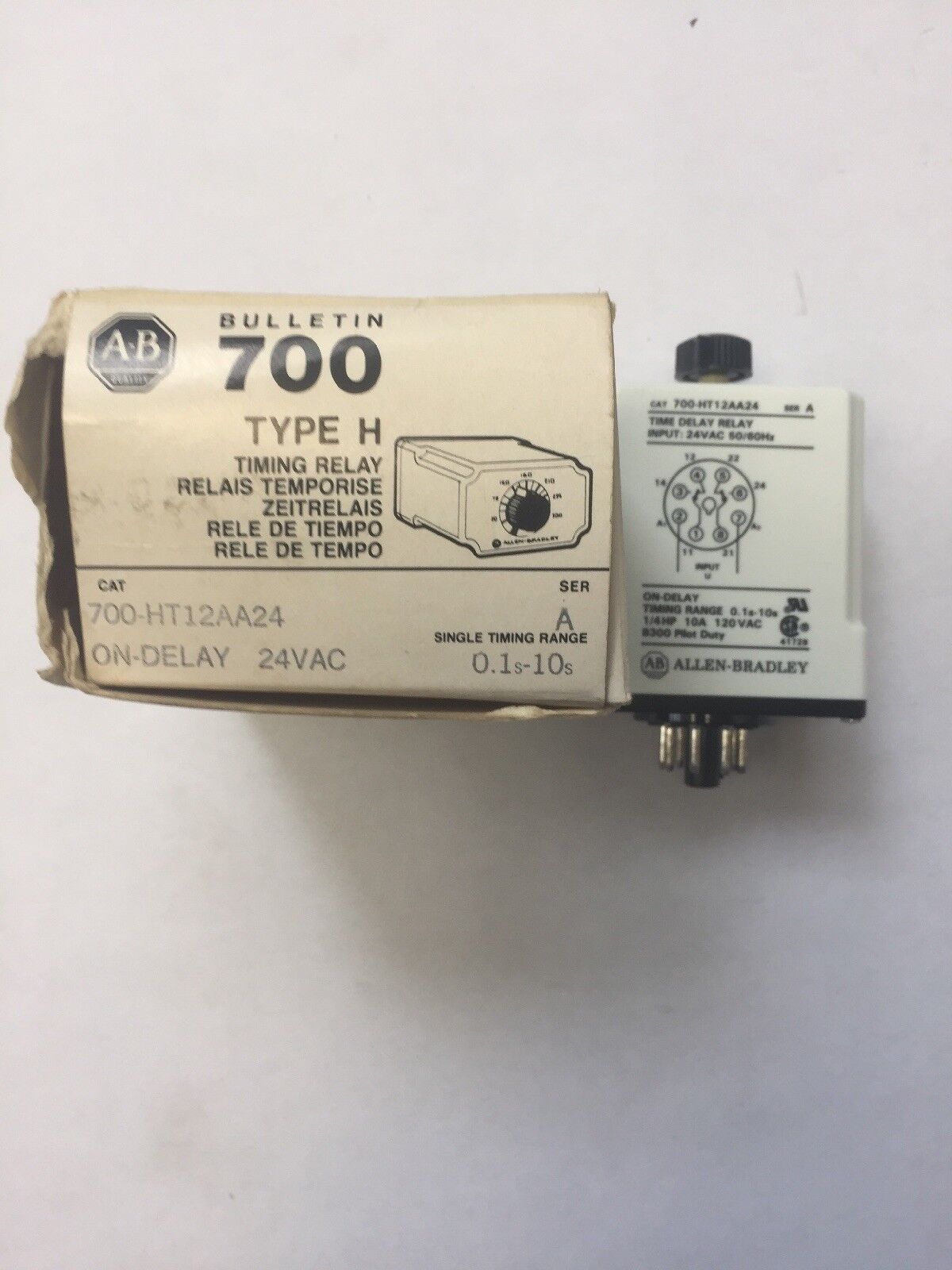 ALLEN BRADLEY 700-HT12AA24 TIMING RELAY 24VAC SER A