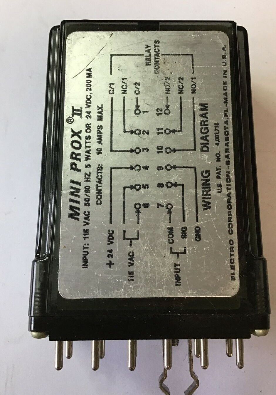 ELECTRO CORP. 5130 MINI PORX II STOP MOTION DETECTOR 115VAC 50/60HZ 5W 24VDC
