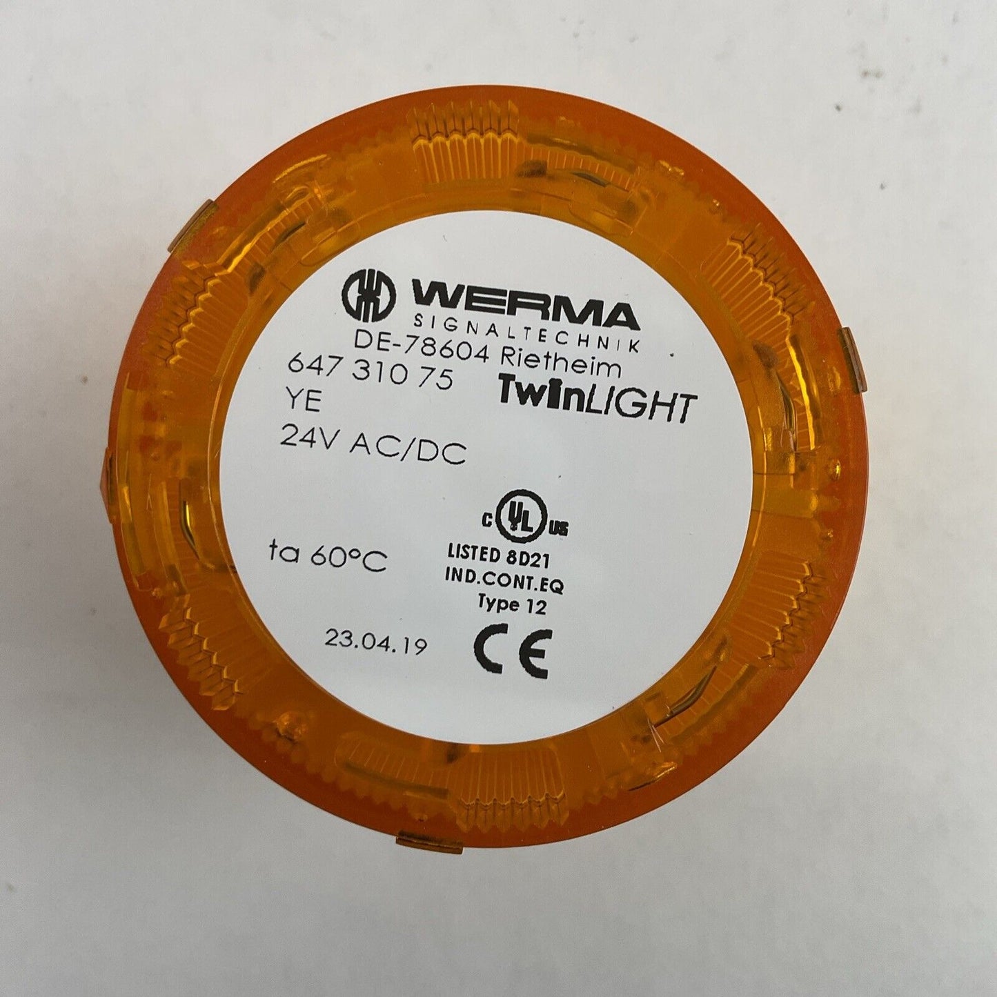 WERMA 647 310 75 TWIN LIGHT YELLOW 24V
