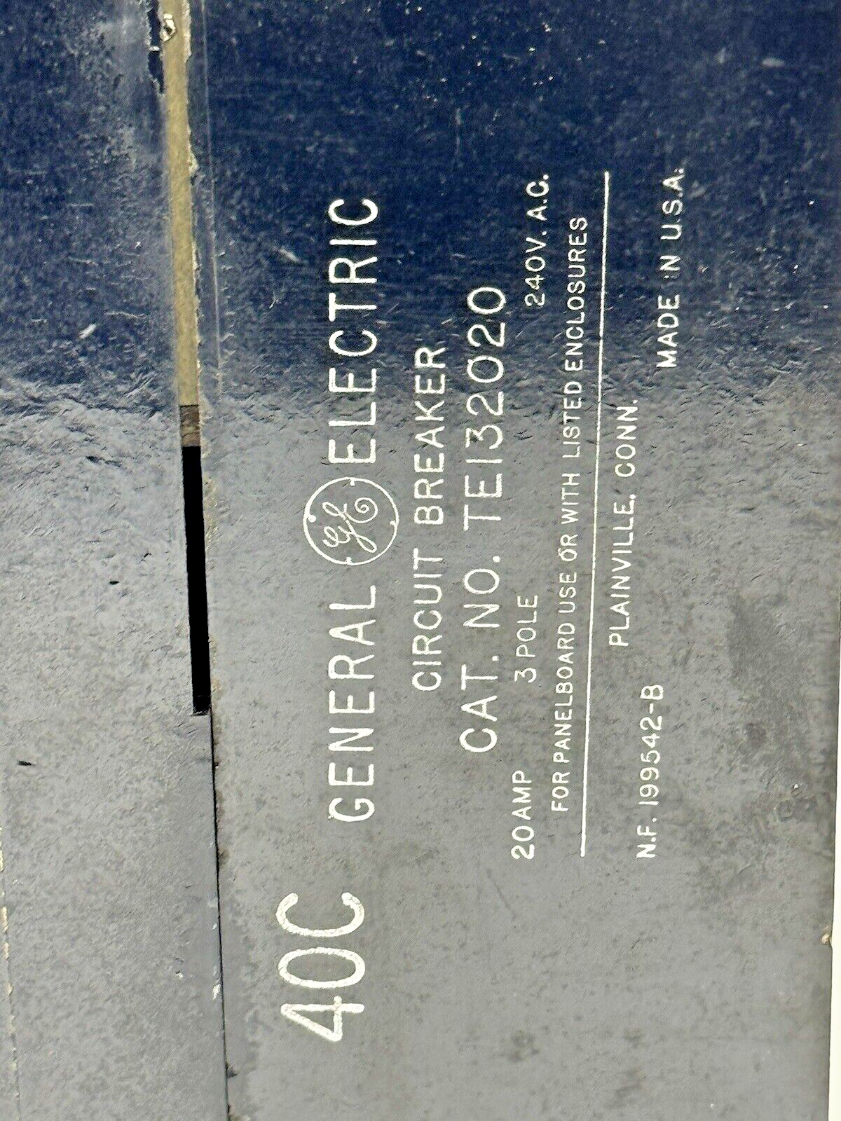 GE - TE132020 - MOLDED CIRCUIT BREAKER - 3 POLE/20A/240VAC