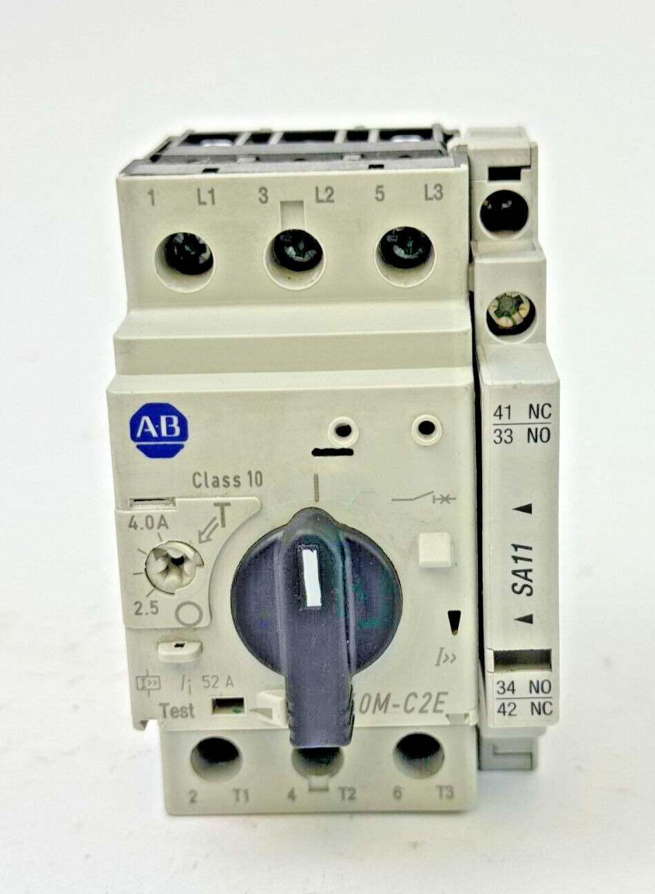 ALLEN-BRADLEY - 140M-C2E-B40 SER. C - MOTOR PROTECTOR + 140M-C-A SER. A AUX. CON