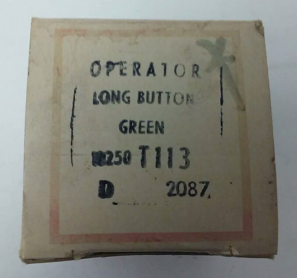 CUTLER HAMMER, 10250T115, 10250T,OPERATOR LONG BUTTON GREEN, NEW