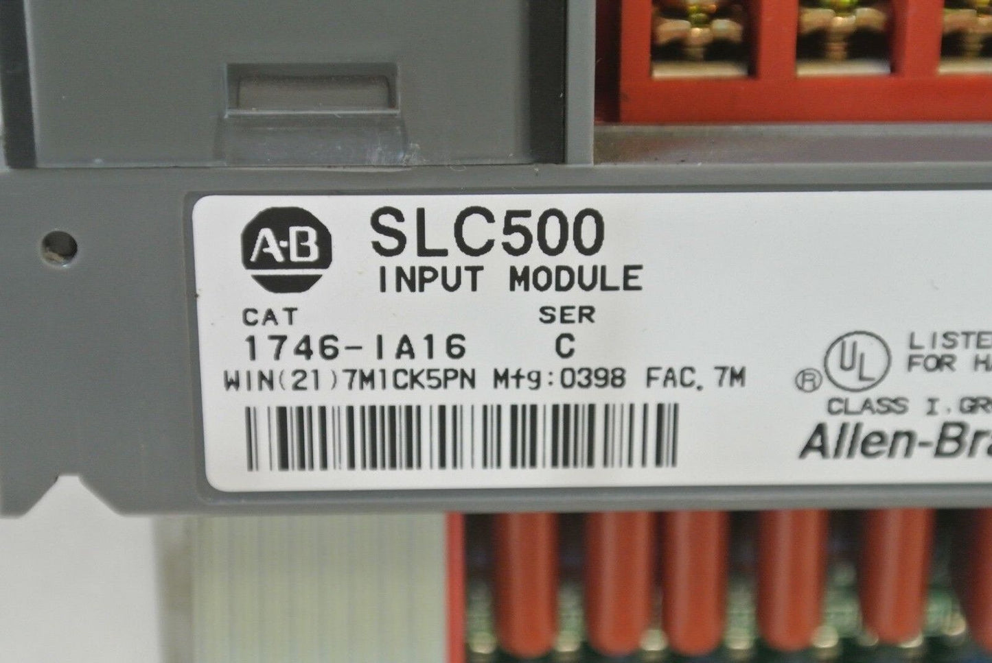 ALLEN-BRADLEY 1746-IA16 Ser. C - INPUT MODULE for SLC500 - 85-132VAC - NO COVER