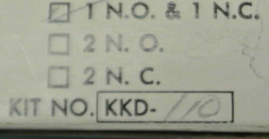 SYLVANIA / JOSLYN CLARK KKD-110 AUXILIARY CONTACT / 1 N.O. / 1 N.C. NEW SURPLUS