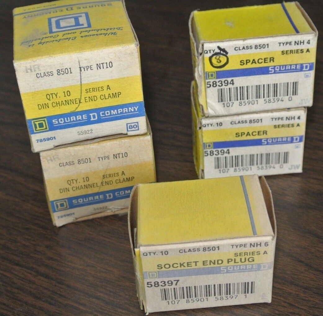 SQUARE D - 8501 NH6 (10pcs), NH4 (18pcs), NT10 (20pcs) - NEW SURPLUS