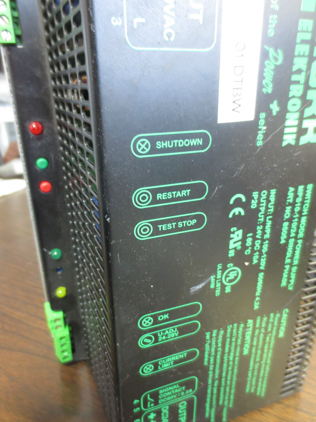 MURR MP810-110/24 SWITCH MODE POWER SUPPLY SINGLE-PHASE 85054