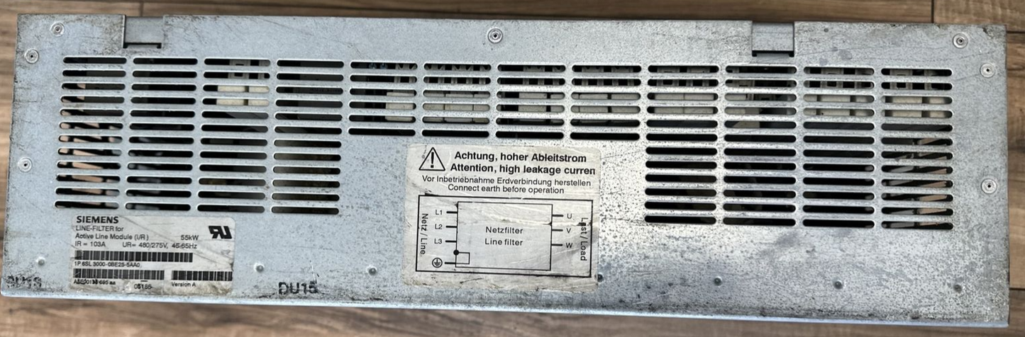 SIEMENS 1P 6SL 3000-0BE25-5AA0 LINE FILTER FOR ACTIVE LINE MODULE (I/R) 480/275V