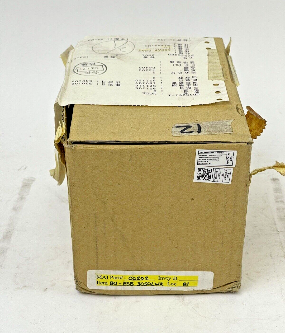 FUJI - BU-ESB3050L - CIRCUIT BREKER - 50 AMP, 600 VOLT, 3 POLE, 10kA -BU-ESB3050