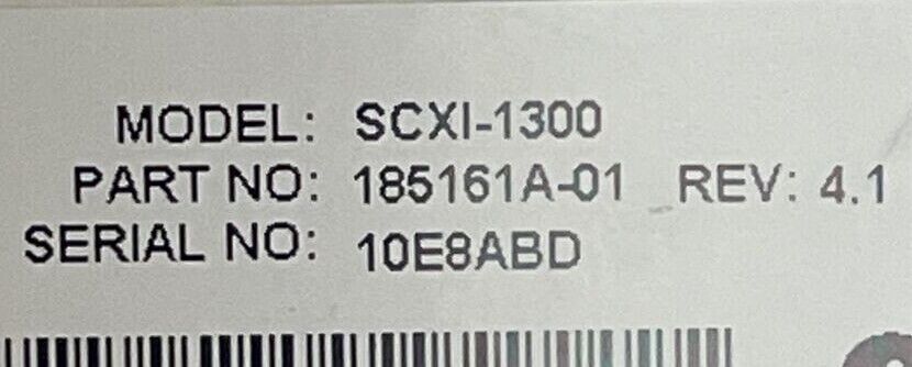 NATIONAL INSTRUMENTS SCXI-1300 TERMINAL BLOCK 42V REV 4.1