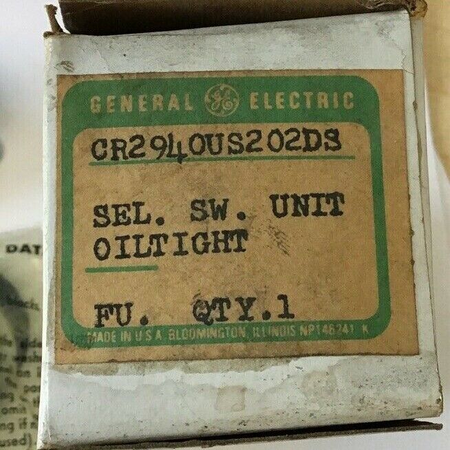 GENERAL ELECTRIC CR2940US202DS SELECTOR SWITCH