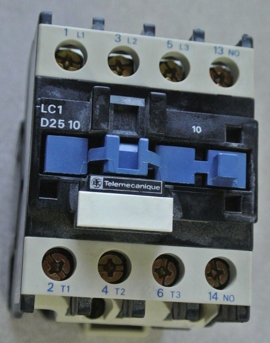 TELEMECANIQUE LC1D2510L6 - CONTACTOR - 208V, 60Hz - 11kW-380/415V, 15HP-460V
