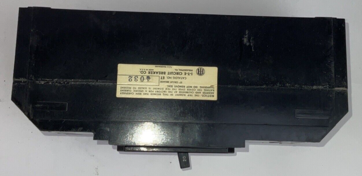 ITE ET-4032 CIRCUIT BREAKER 20A 600VAC 120/250VDC 3POLE F FRAME