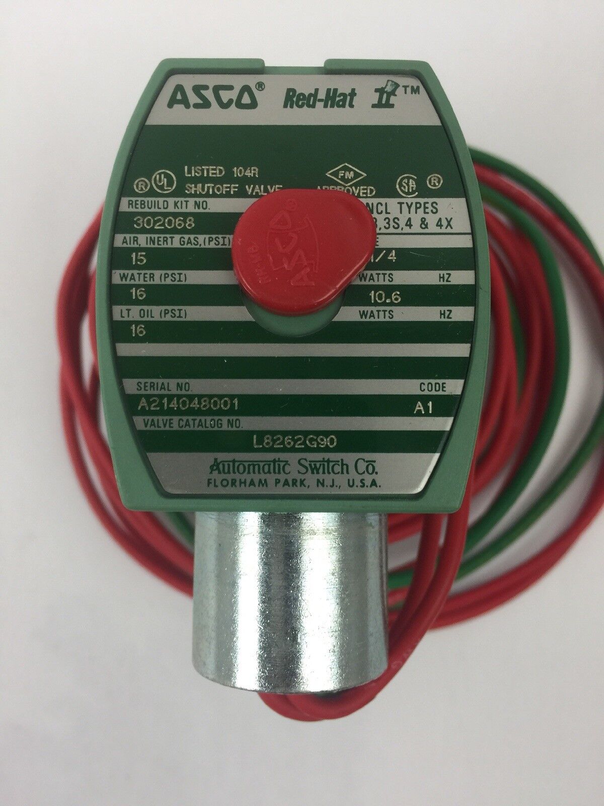 ASCO L8262G90 SOLENOID VALVE