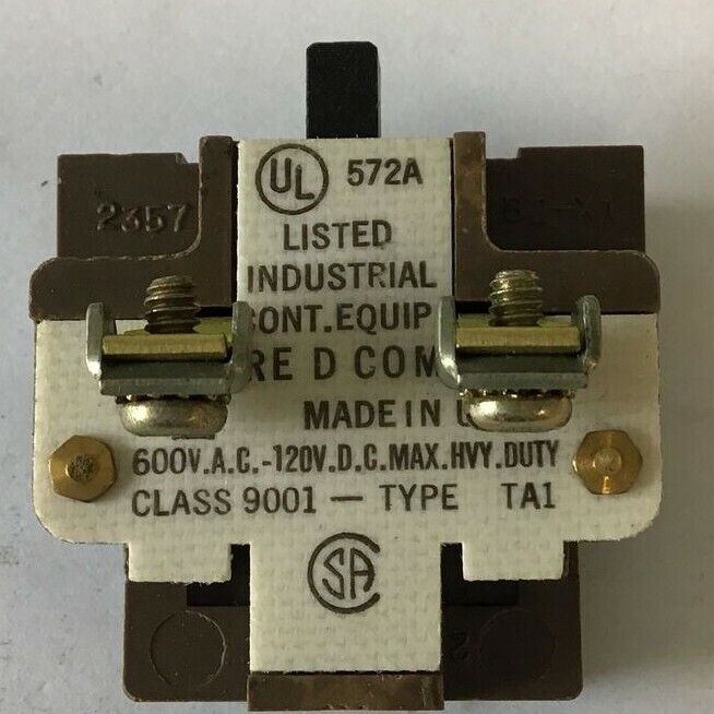 SQUARE D 9001 TA-1 CONTACT BLOCK ***LOTOF4***