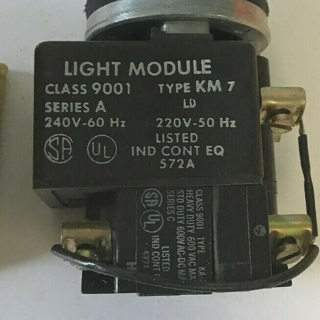SQUARE D 9001 TP-23 PUST TO TEST PILOT LIGHT 220-240V SER.B TRANSFORMER TYPE