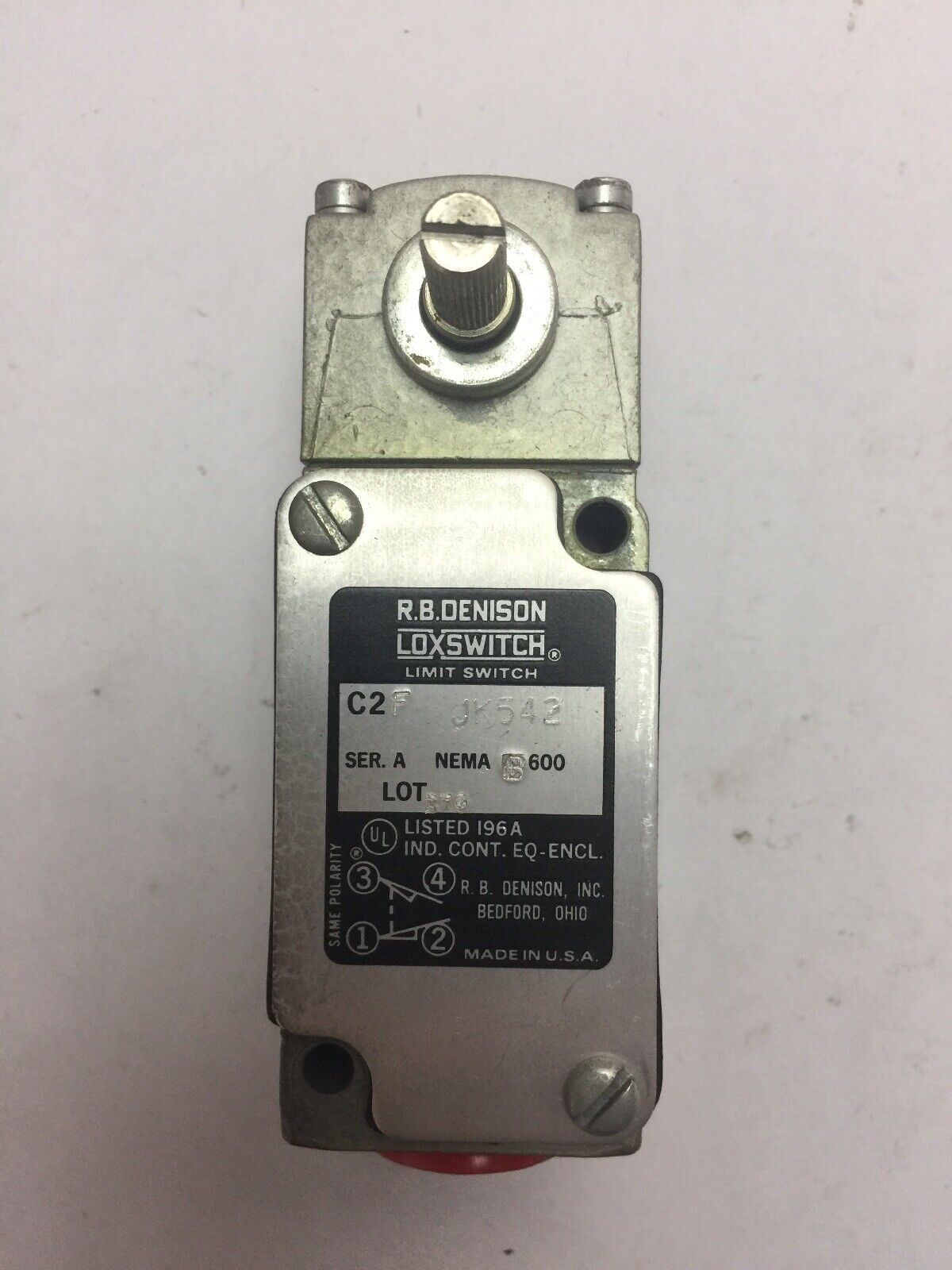 R.B. DENISON LOXSWITCH C2FJK542 LIMIT SWITCH