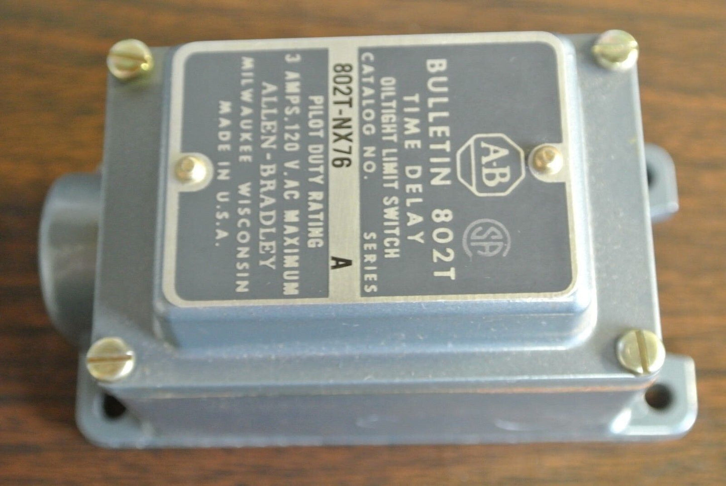 ALLEN-BRADLEY 802T-NX76, Ser. A - TIME DELAY LIMIT SWITCH LESS OPERATING HEAD