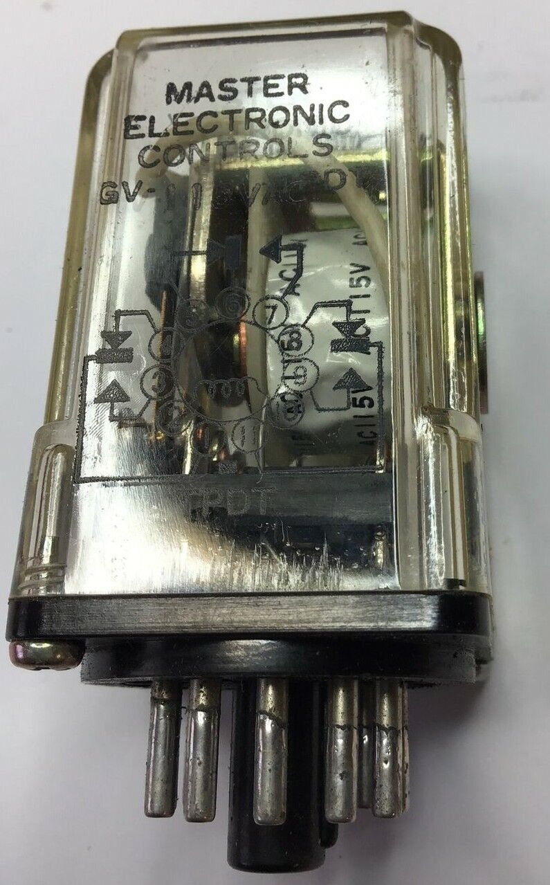 MASTER ELECTRONIC CONTROLS GV-115VAC 3PDT RELAY