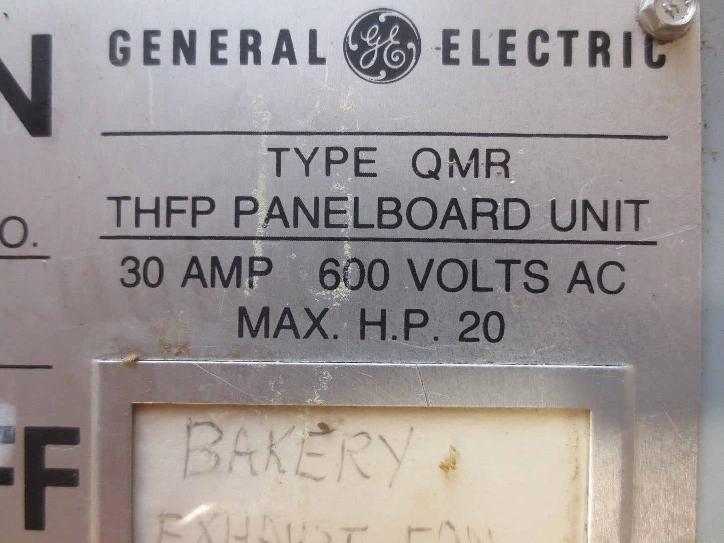 GENERAL ELECTRIC THFP361L TWIN PANELBOARD SWITCH - 30A, 600VAC, 3-POLE