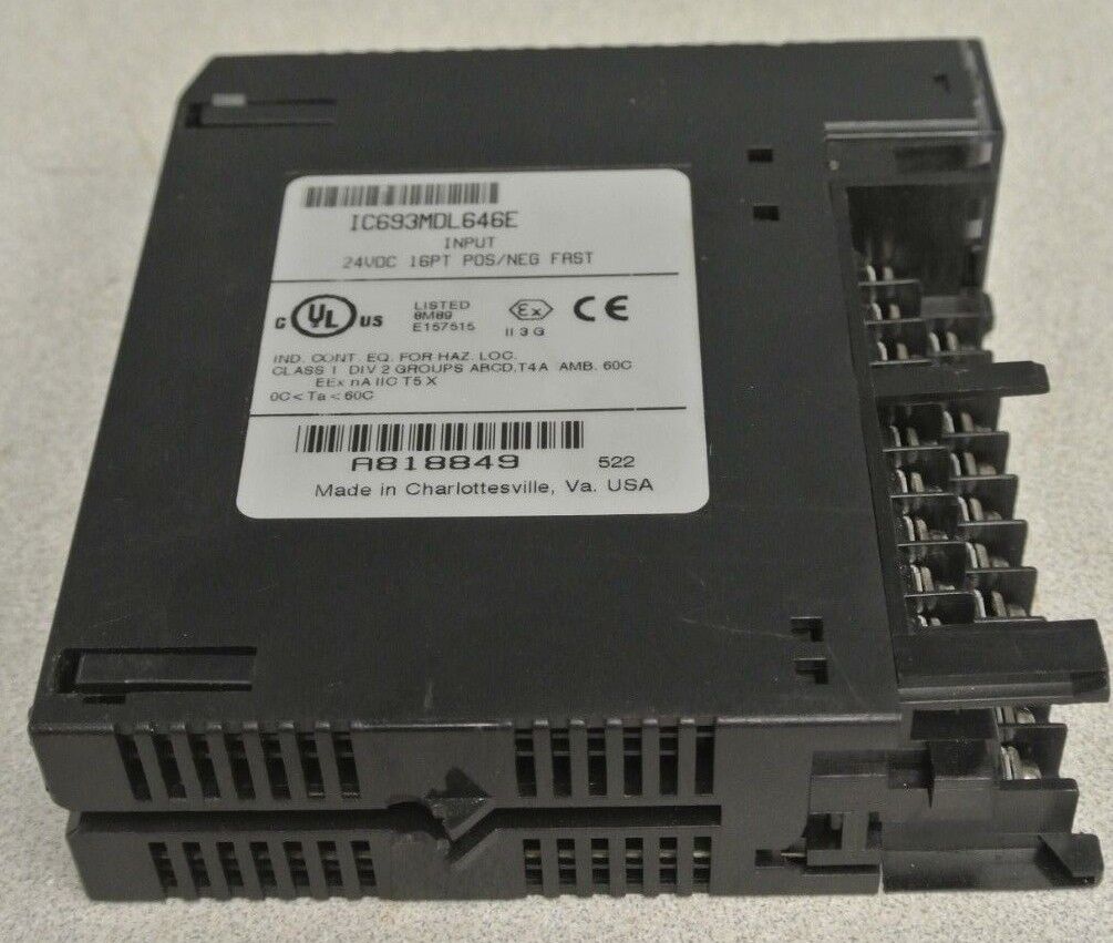 GE FANUC IC693MDL646E INPUT MODULE / 24VDC / 16PT / POS/NEG LOGIC