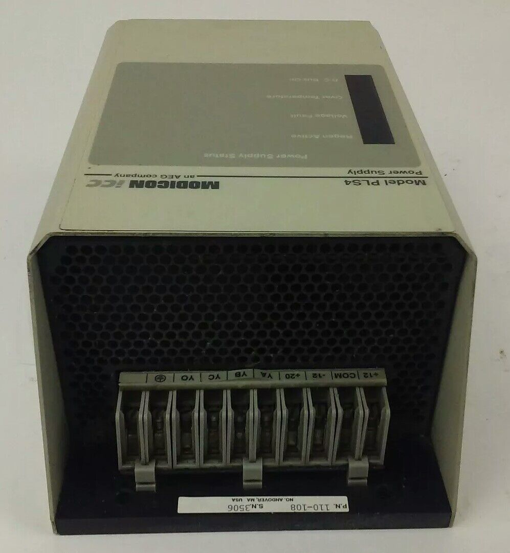 MODICON/ AEG 110-108 MODEL PLS4 POWER SUPPLY, REV W4