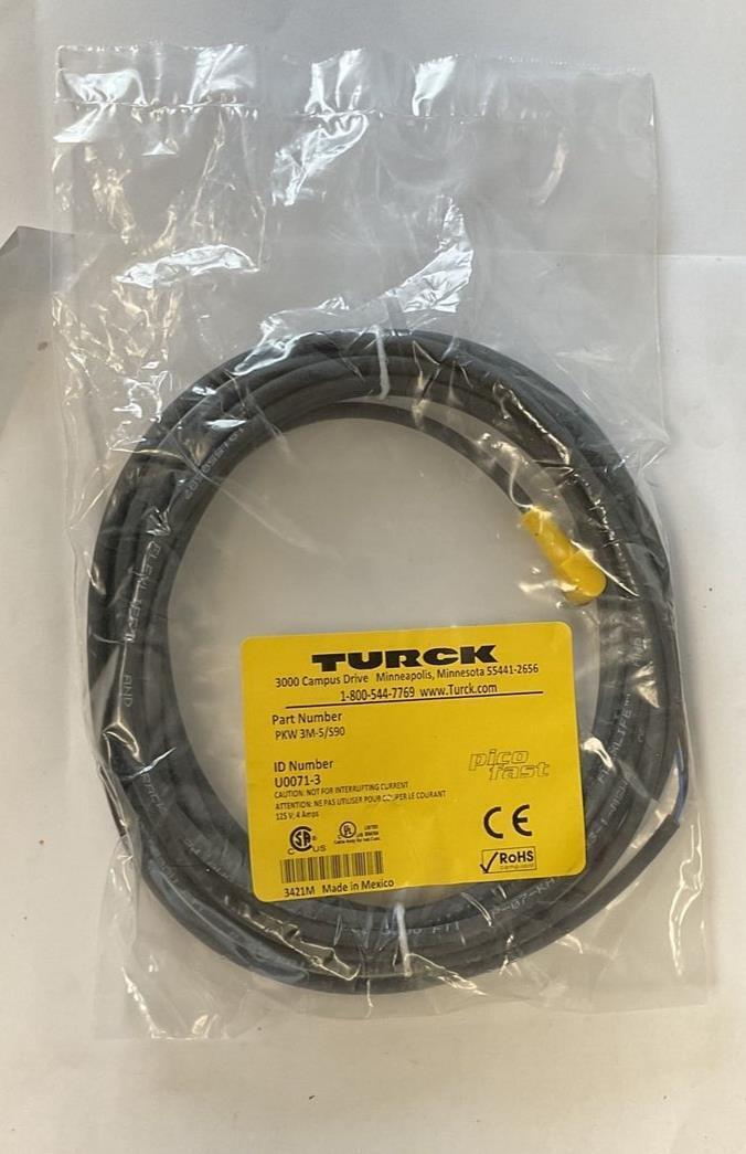 TURCK PKW 3W-5/S90 MOLDED CORDSET