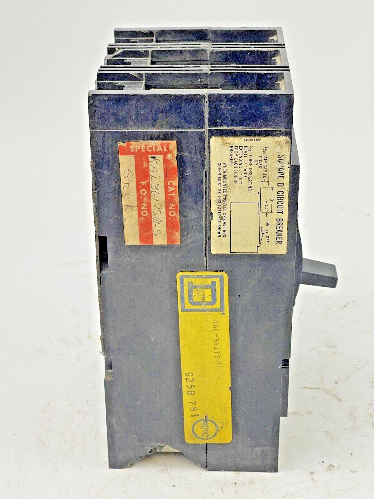 SQUARE D - KAL-36175 - CIRCUIT BREAKER - 175 AMP, 3 POLE, 600 VAC
