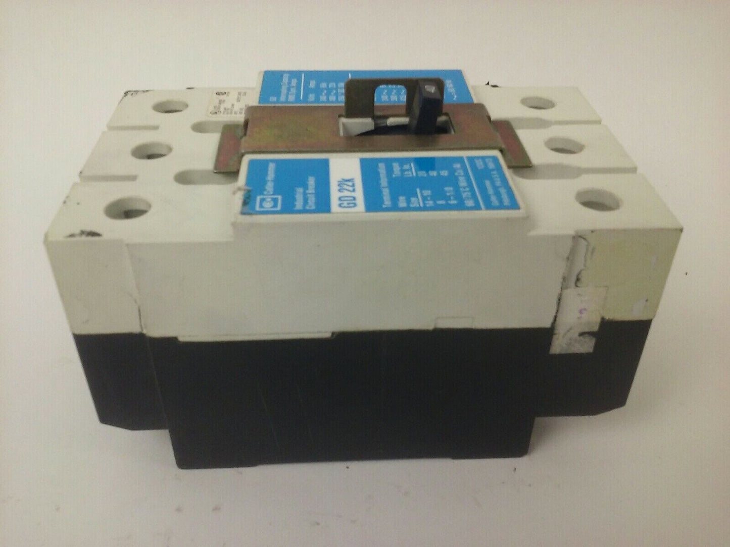 CUTLER HAMMER GD3040 CIRCUIT BREAKER 3P 40A 480V, GD 22K
