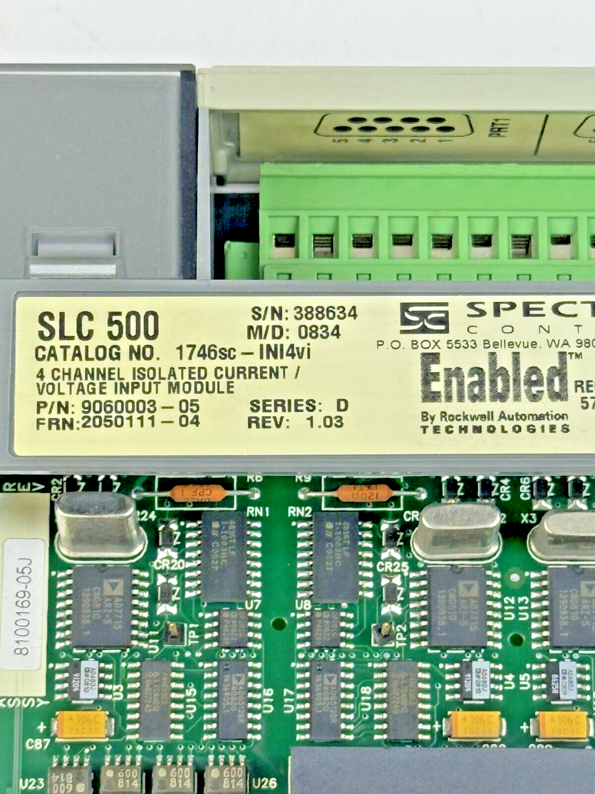 ALLEN-BRADLEY - 1746sc-INI4vi SER. D F/R: 1.03 - SLC 500 4 CHANNEL INPUT MODULE