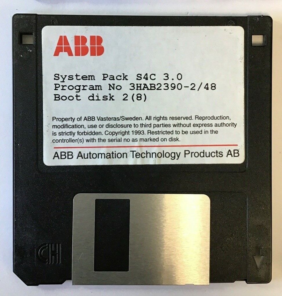 ABB SYSTEM PACK S4C 3.0 PROG.# 3HAB2390-2/48 BOOT DISCS 1-4