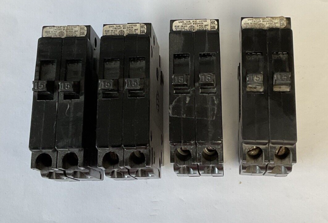 ITE QT1-1515 CIRCUIT BREAKER 15A 2POLE 120/240VAC CLASS ATL***LOTOF4***