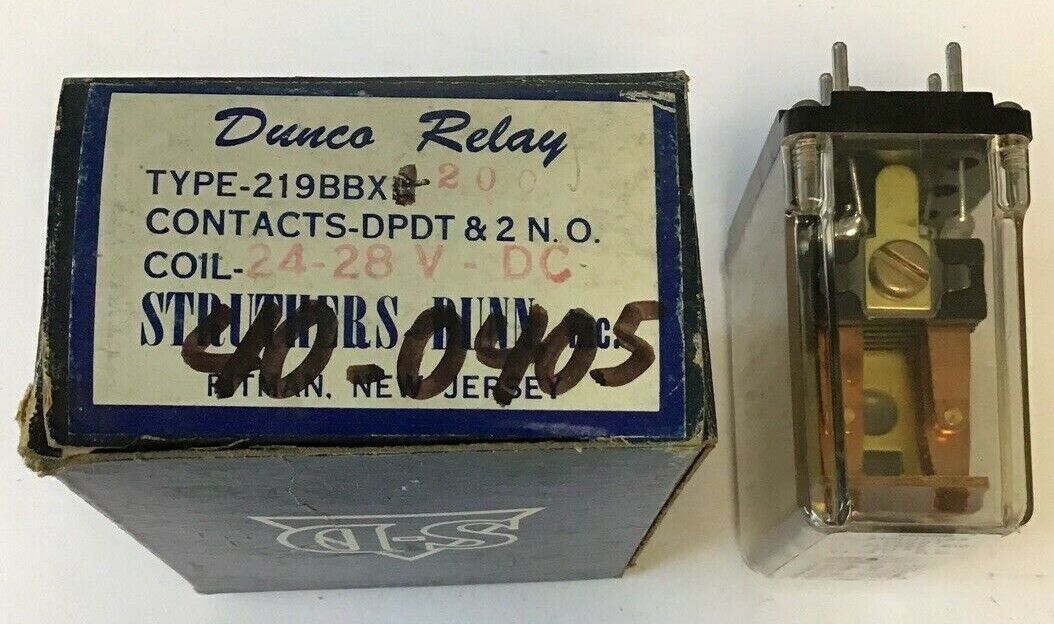 STRUTHERS DUNN 219BBX-200 RELAY 24-28VDC 2N.O.